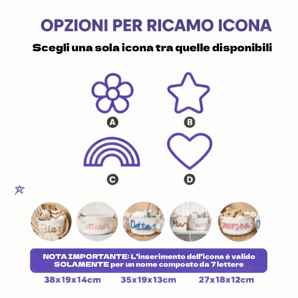 Softino® – Cestino Porta Giochi Personalizzato