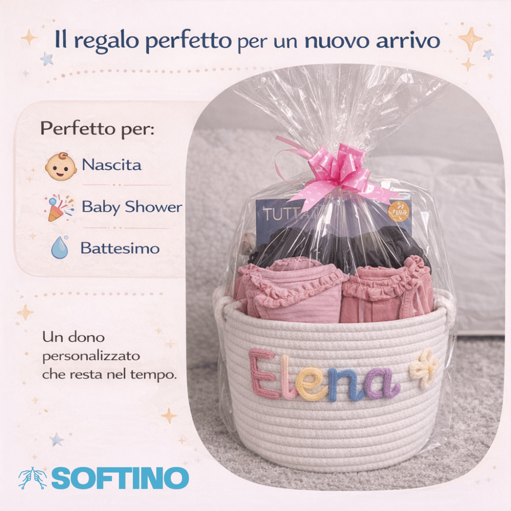 Softino® – Cestino Porta Giochi Personalizzato
